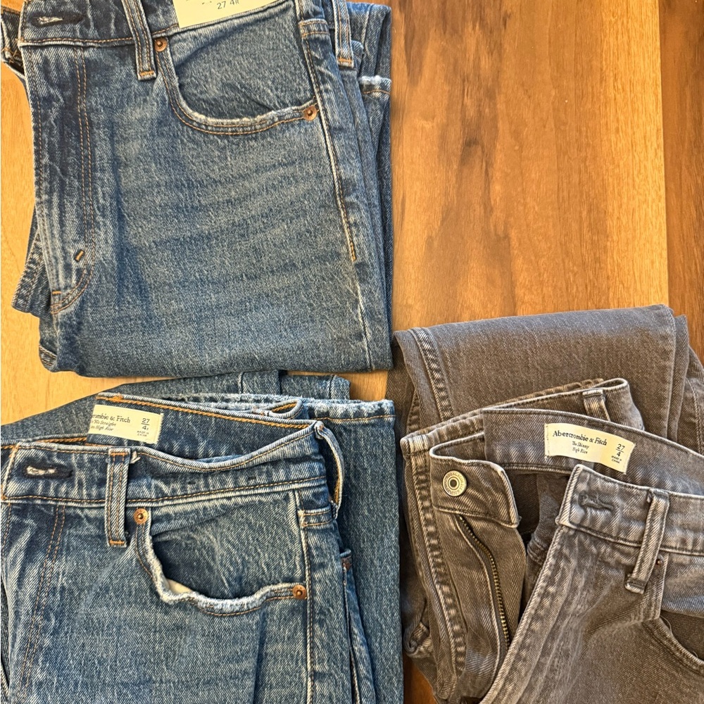 Lot of 3 Abercrombie & Fitch jeans
